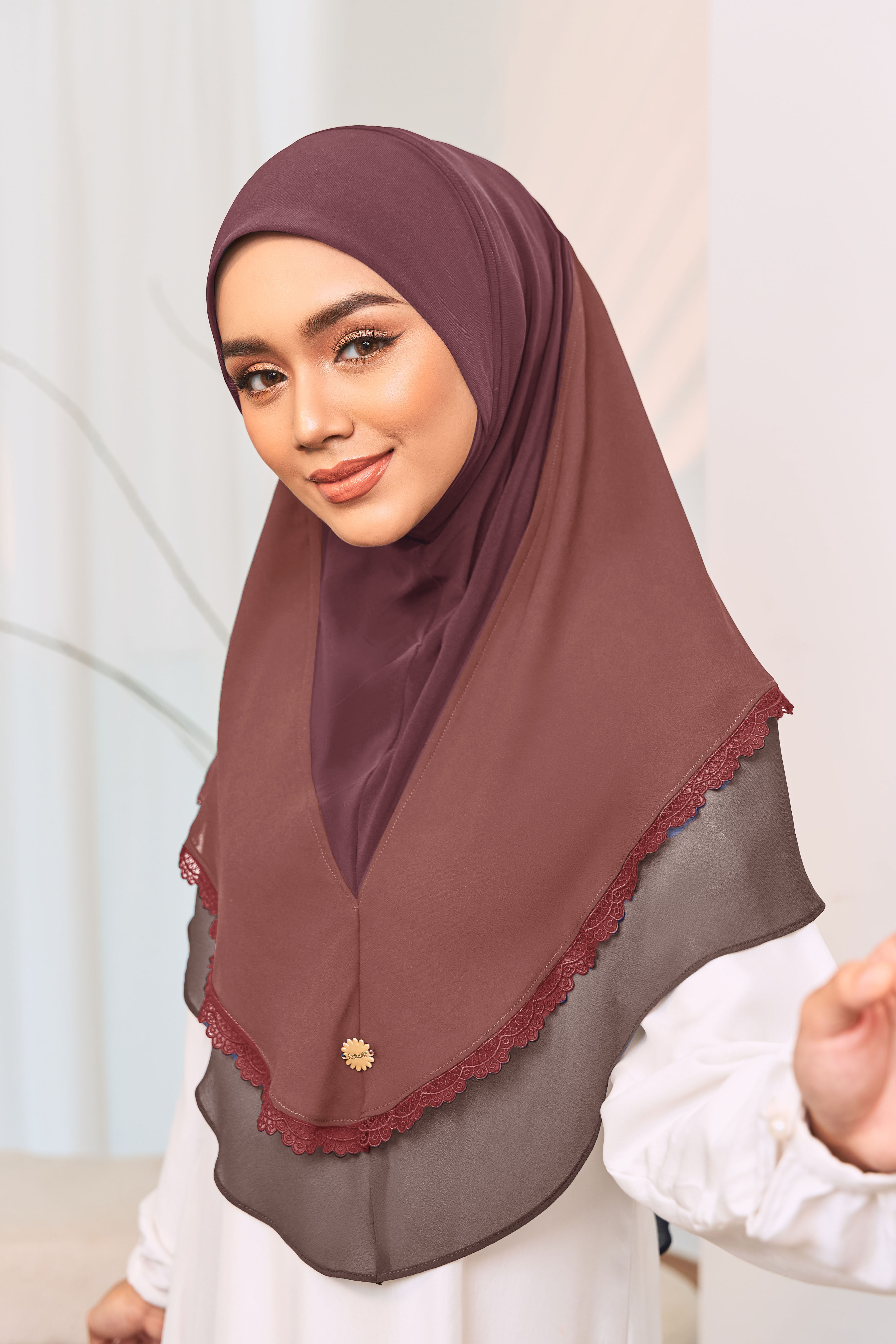 WARDA Tudung Sarung in Dusty Red